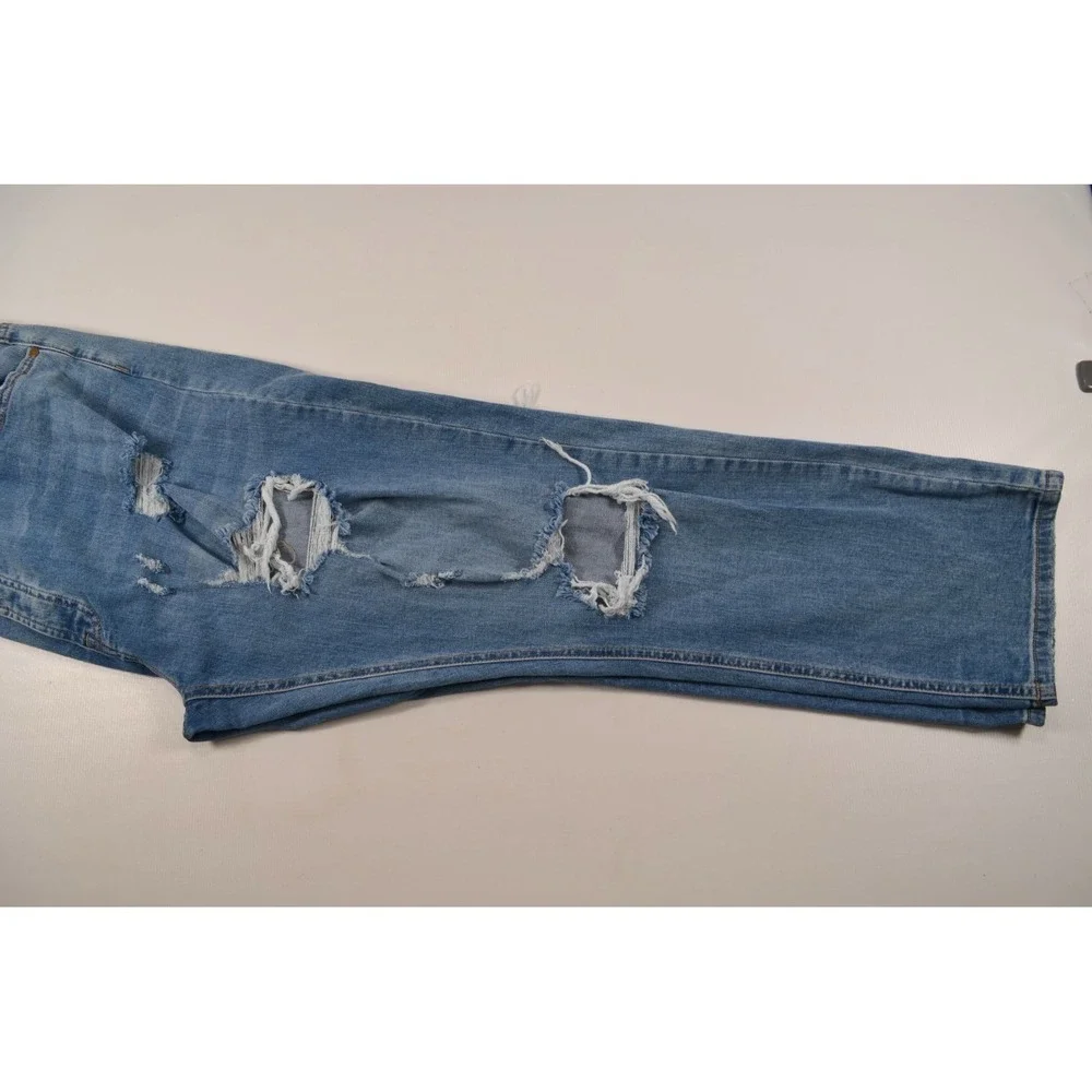 Fashion Nova Sandra Boyfriend Jeans Button Fly Womens 18 Ripped Distressed Nwt's